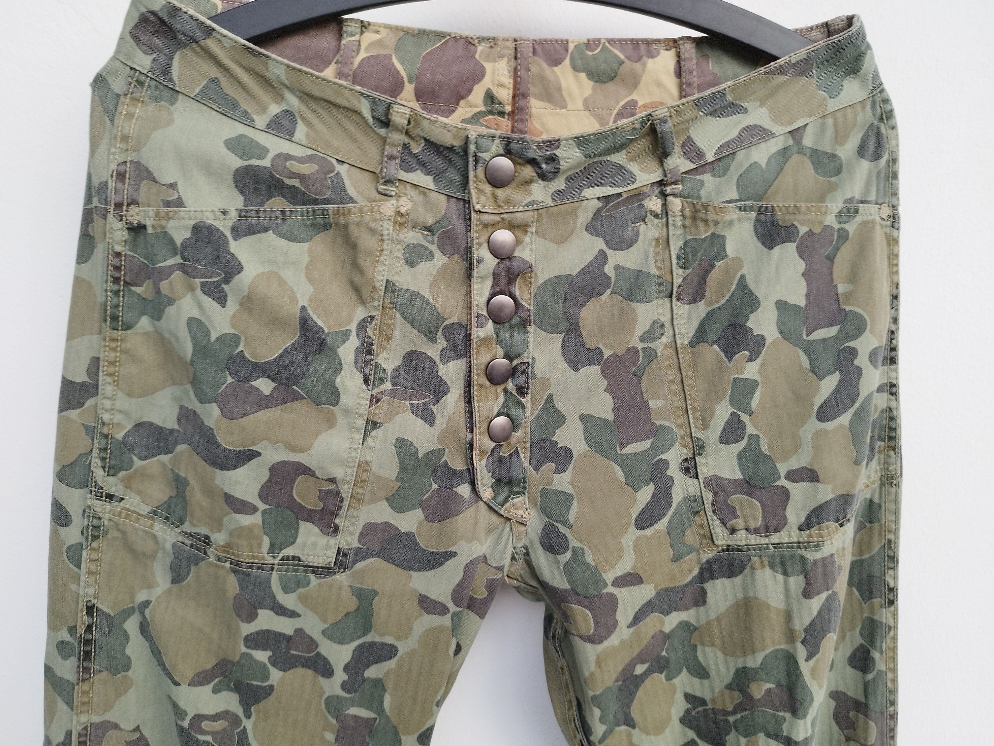 Kapital KAPITAL DUCK HUNTER FROG PRINT CAMO REVERSIBLE PANTS Size US 30 / EU 46 - 9 Thumbnail