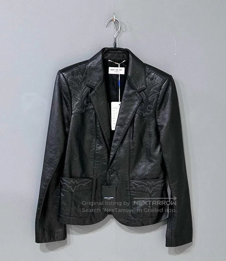 Saint Laurent Paris Saint Laurent Paris Hand-stitched Embroidered Leather Embo Size XS / US 0-2 / IT 36-38 - 1 Thumbnail