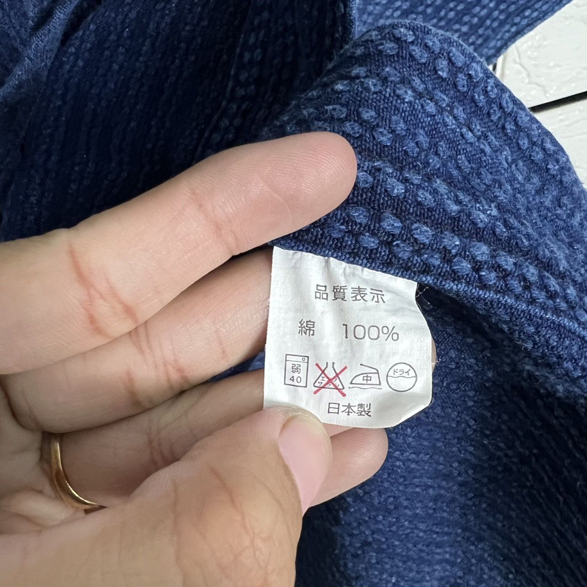Vintage Japan Indigo Blue Sashiko Thick Weave Kimono #4149-C189 Size US L / EU 52-54 / 3 - 12 Thumbnail