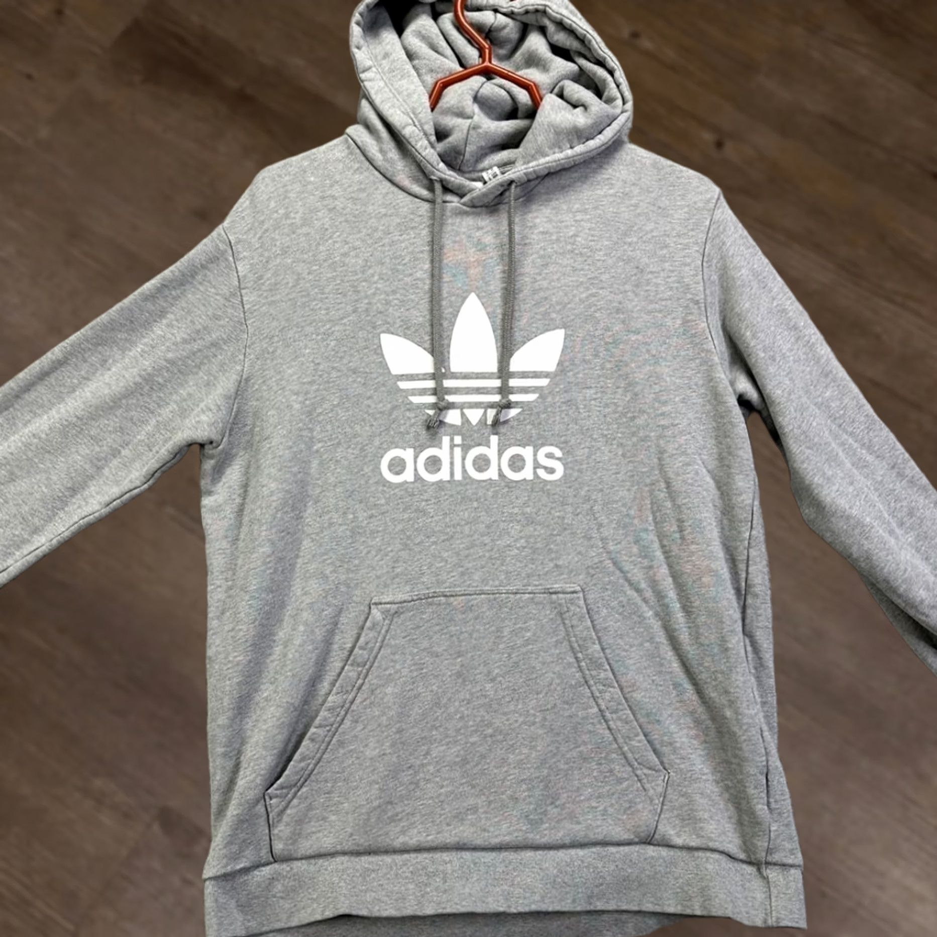 Adidas Adidas Sweatshirt Mens Medium Gray Graphic Print Hoodie Long Sleeve Pullover Size US M / EU 48-50 / 2 - 1 Thumbnail