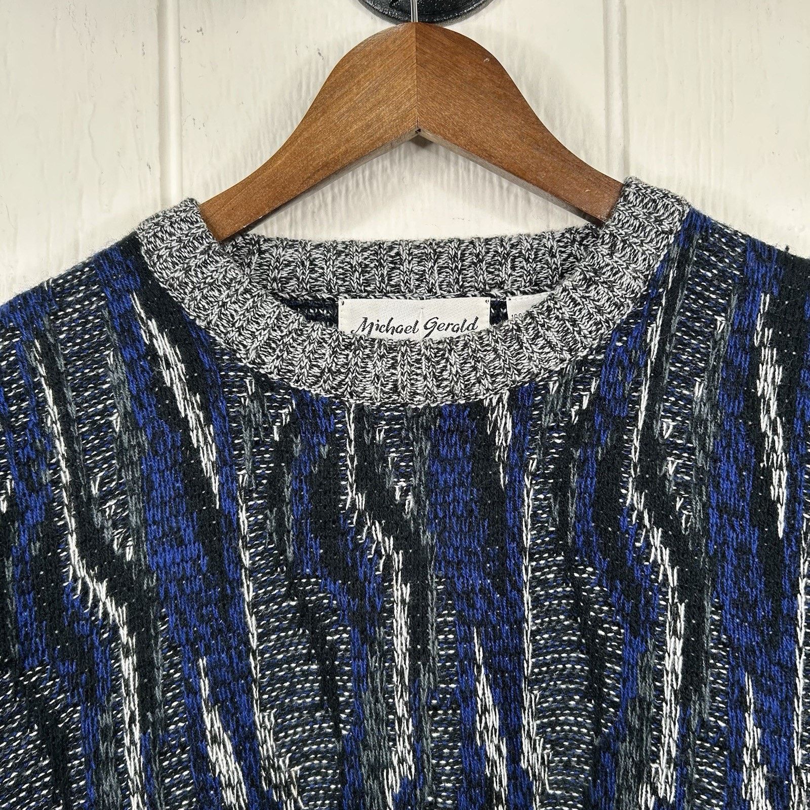 & Other Stories Vintage 90's Navy & Black Coogi Style Sweater X-Large Size US XL / EU 56 / 4 - 3 Thumbnail