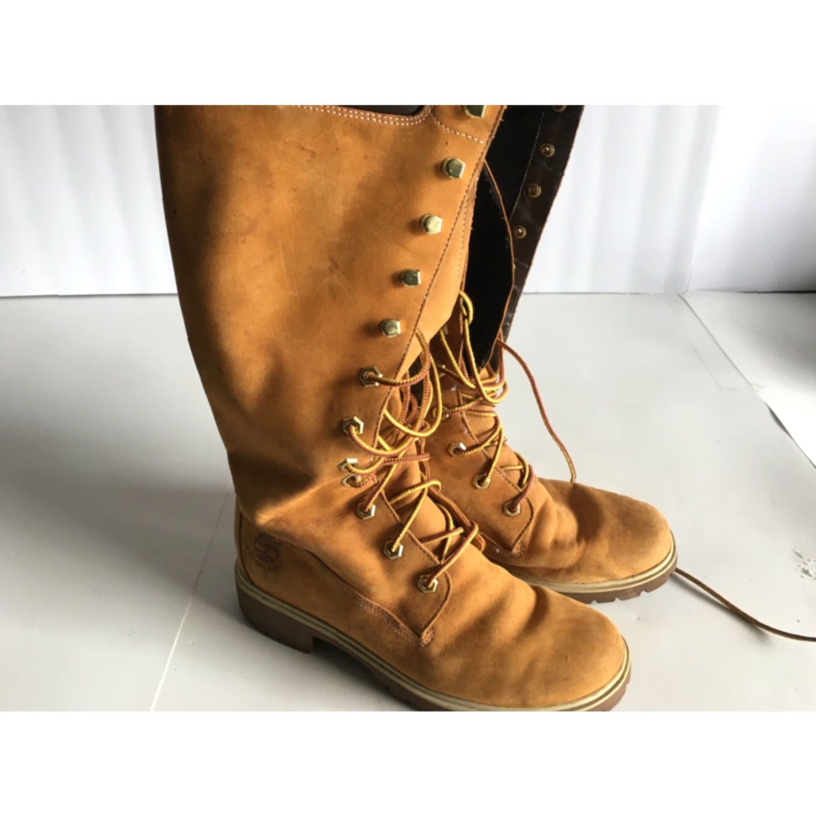 Timberland Timberland Boots Women 6.5 Knee High Premium Wheat Nubuck Leather 14-Inch 14 Inch Size US 7 / IT 37 - 2 Thumbnail