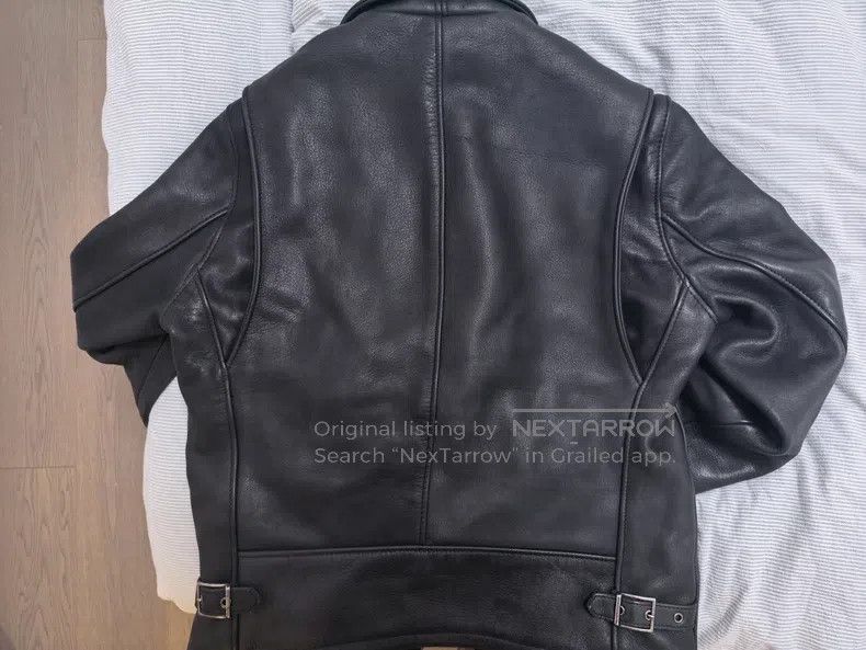 Schott Schott p693 Black Storm Leather Jacket Size US M / EU 48-50 / 2 - 2 Thumbnail