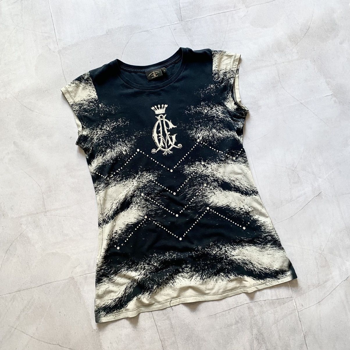 Christian Audigier Y2K Christian Audigier Ed Hardy Tank Top Rhinestones Rare Size L / US 10 / IT 46 - 1 Thumbnail