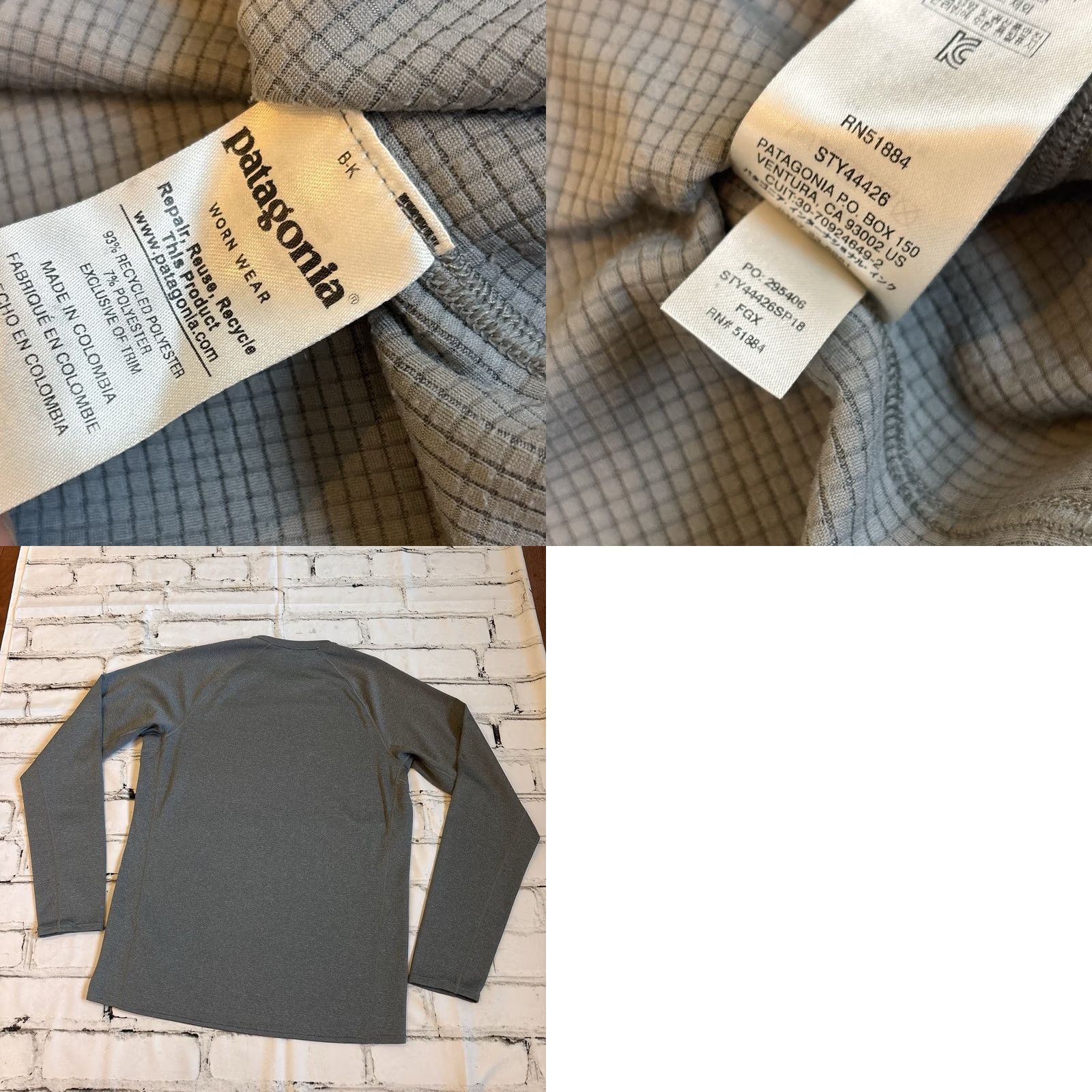 Patagonia Patagonia Capilene Midweight Crew Baselayer Shirt Gray Adult M Mens Size US M / EU 48-50 / 2 - 8 Thumbnail