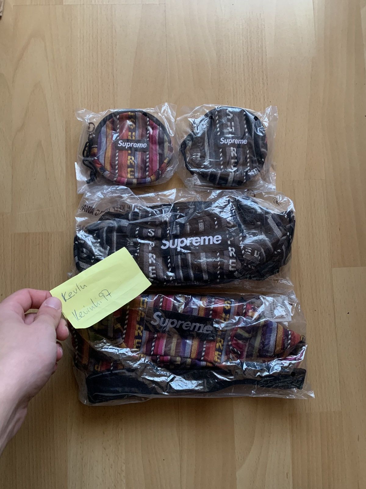 image of New 4X Set Supreme Ss20 Woven Bag in Black, Men's