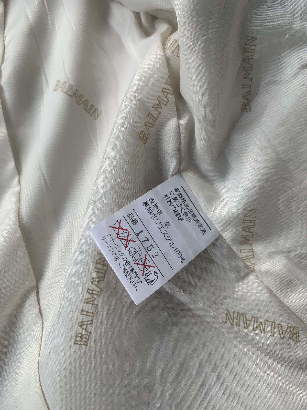 Balmain × Designer Balmain Paris white leather coat jacket Size S / US 4 / IT 40 - 7 Thumbnail