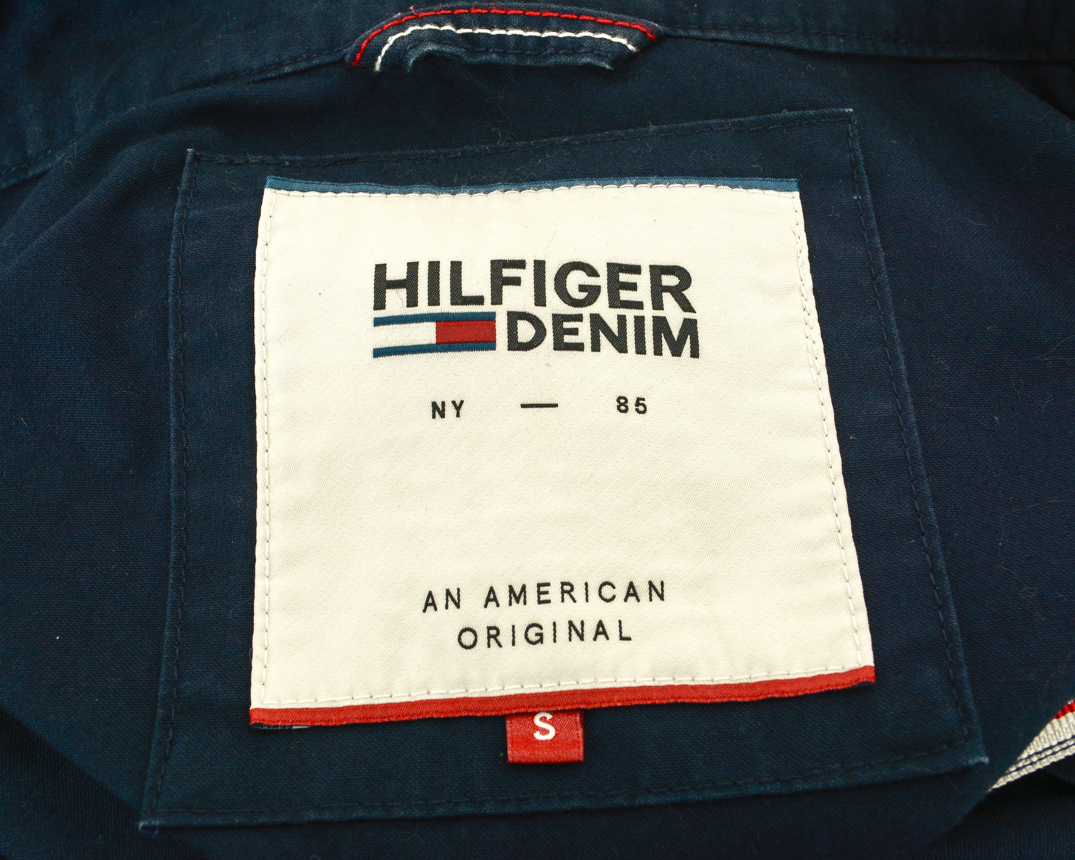 Tommy Hilfiger × Tommy Jeans Women's S Denim Coat Jacket EU 36 Navy Cotton Ladies Bomber Size S / US 4 / IT 40 - 4 Thumbnail