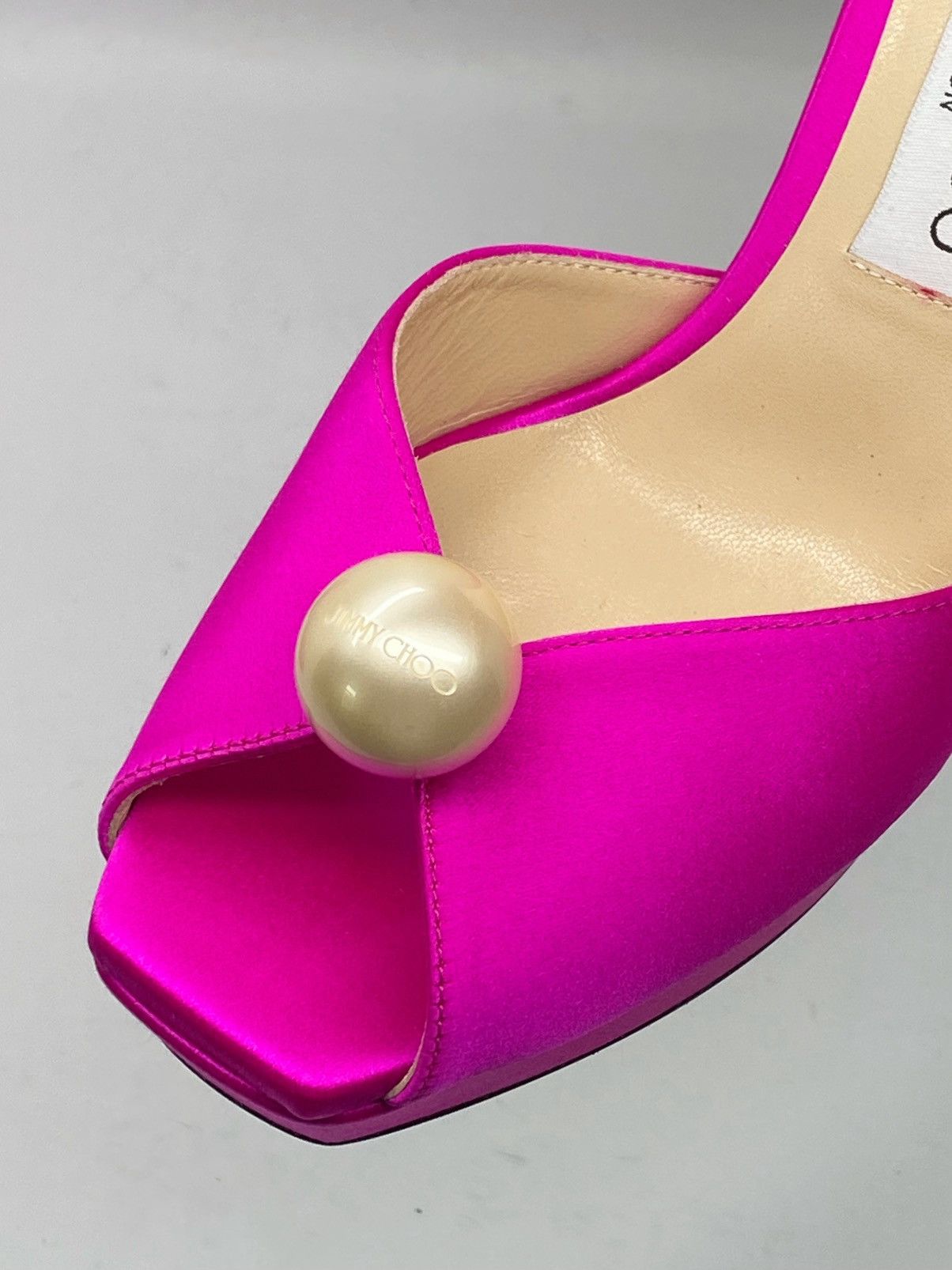 Jimmy Choo Jimmy Choo Socorie 120 Satin Platform Sandals size 37.5 Size US 7.5 / IT 37.5 - 8 Thumbnail