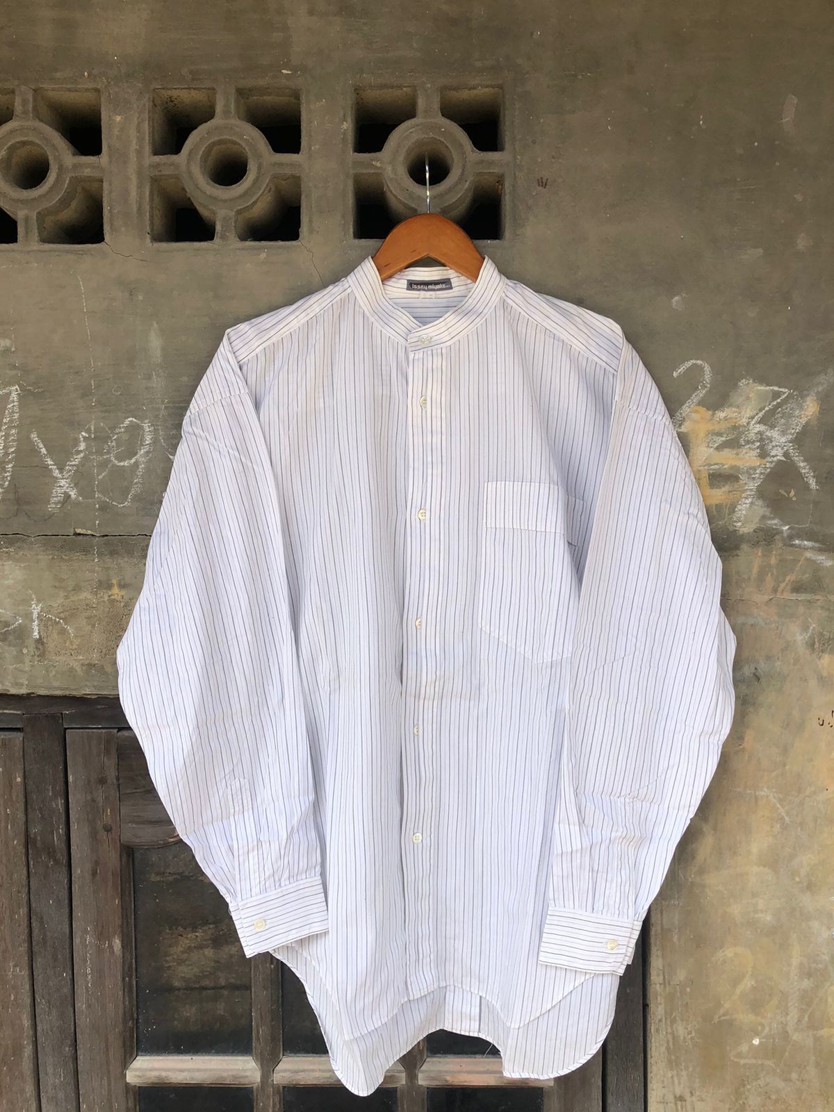 Issey Miyake Vintage 80s Issey Miyake Mandarin Shirt | Grailed