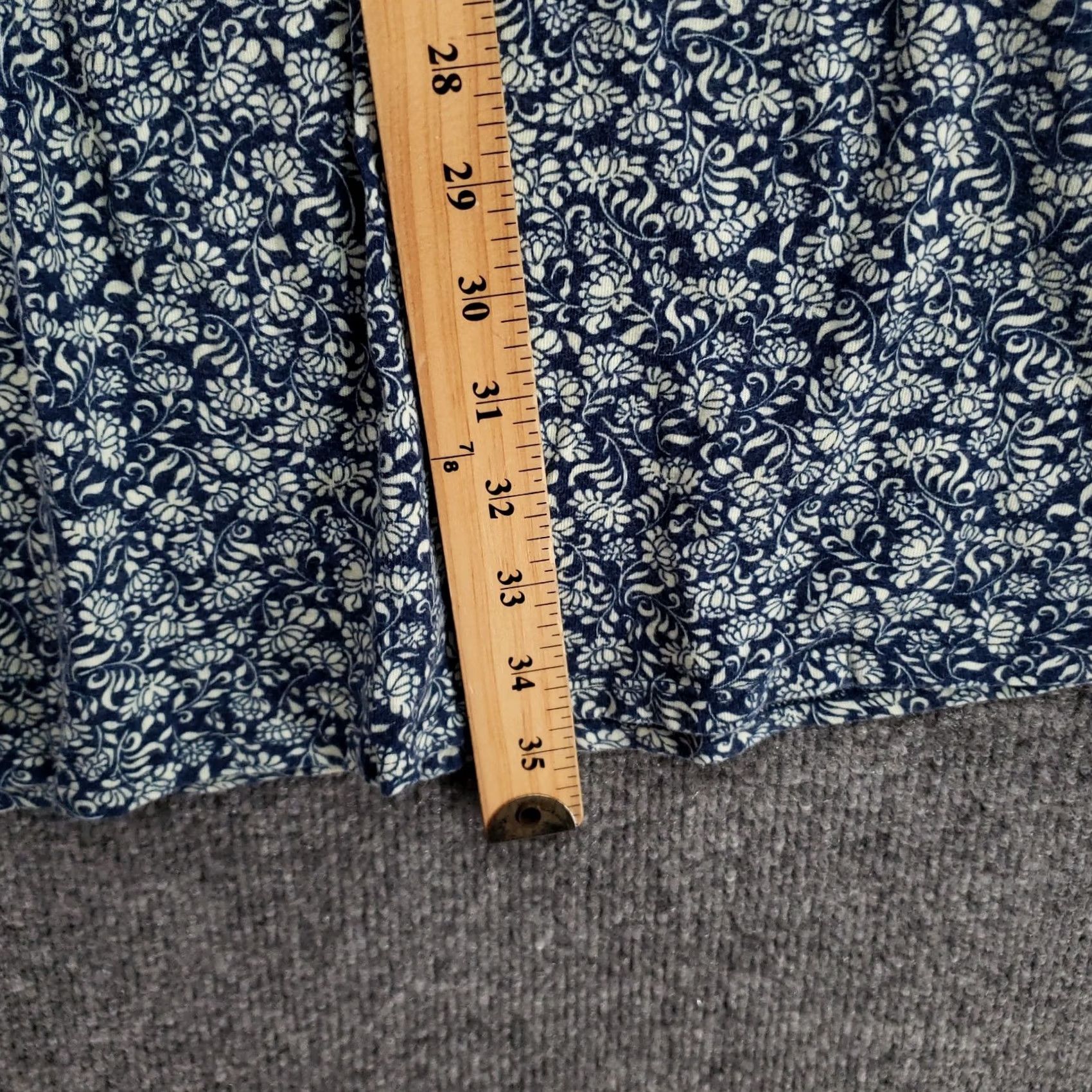 CO Liz & Co Gown Womens 3X Blue Floral Ditsy Henley Sleeveless Cotton Plus Dress Size XXL / US 16-18 / IT 52-54 - 5 Thumbnail