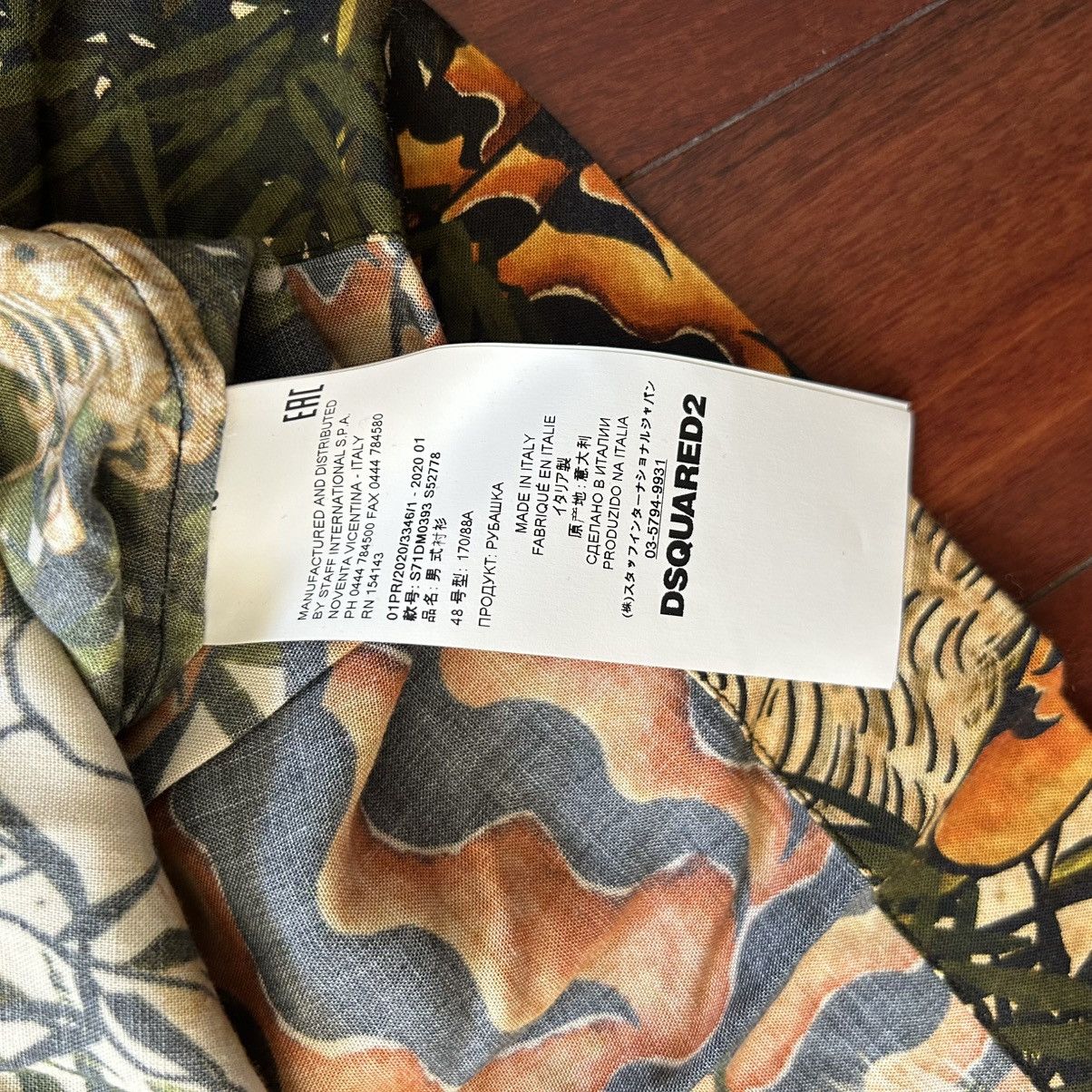 Dsquared2 Dsquared2 Tiger Print Zip-Up Shirt Size US M / EU 48-50 / 2 - 7 Thumbnail