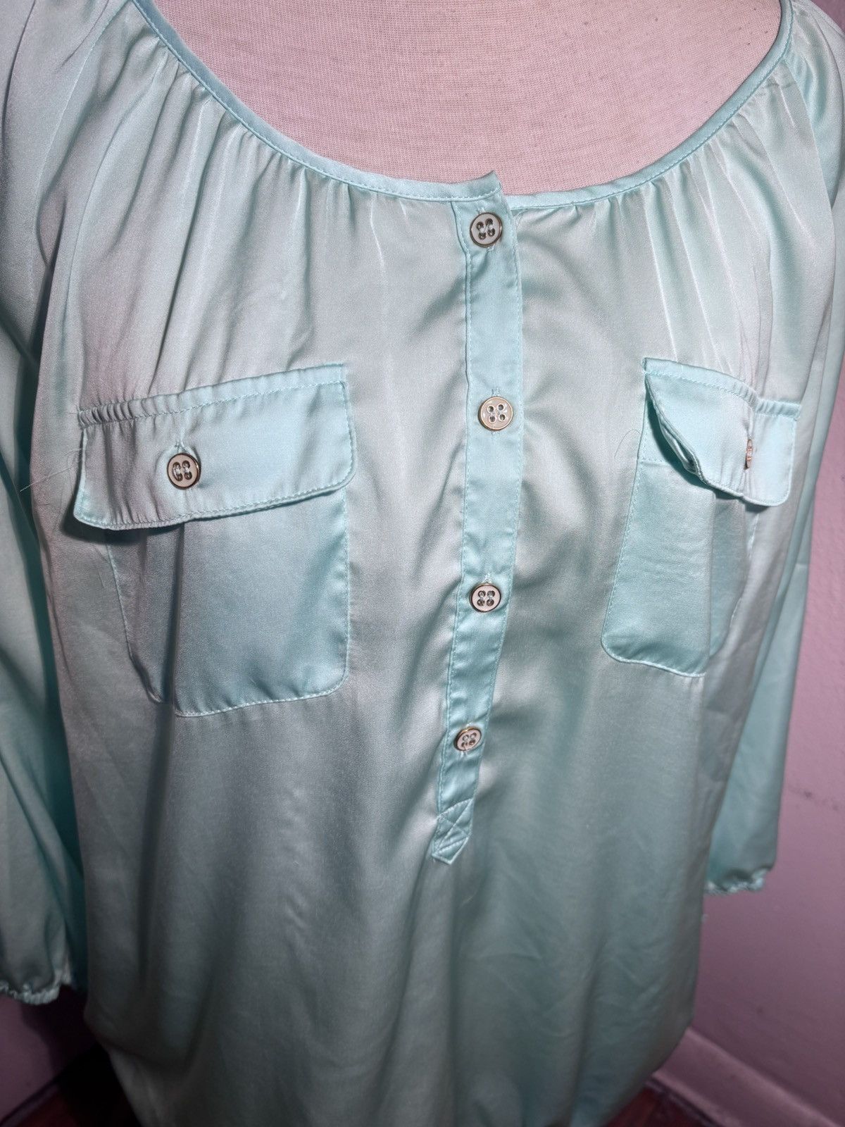 Other New York & Company Satin Blouse Size XL / US 12-14 / IT 48-50 - 3 Thumbnail