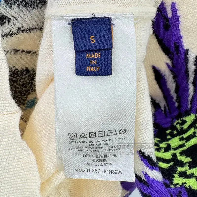 Louis Vuitton Louis Vuitton White Knit Sweater with Floral Design . Size US S / EU 44-46 / 1 - 4 Thumbnail