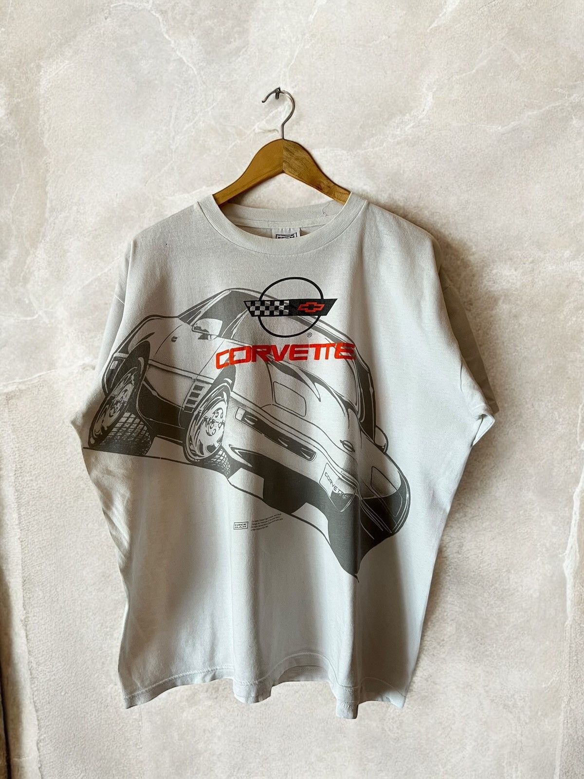 Chevrolet × Vintage Corvette RACING vintage TEE 00s CARS Heavy cotton boxy fit Size US L / EU 52-54 / 3 - 1 Thumbnail