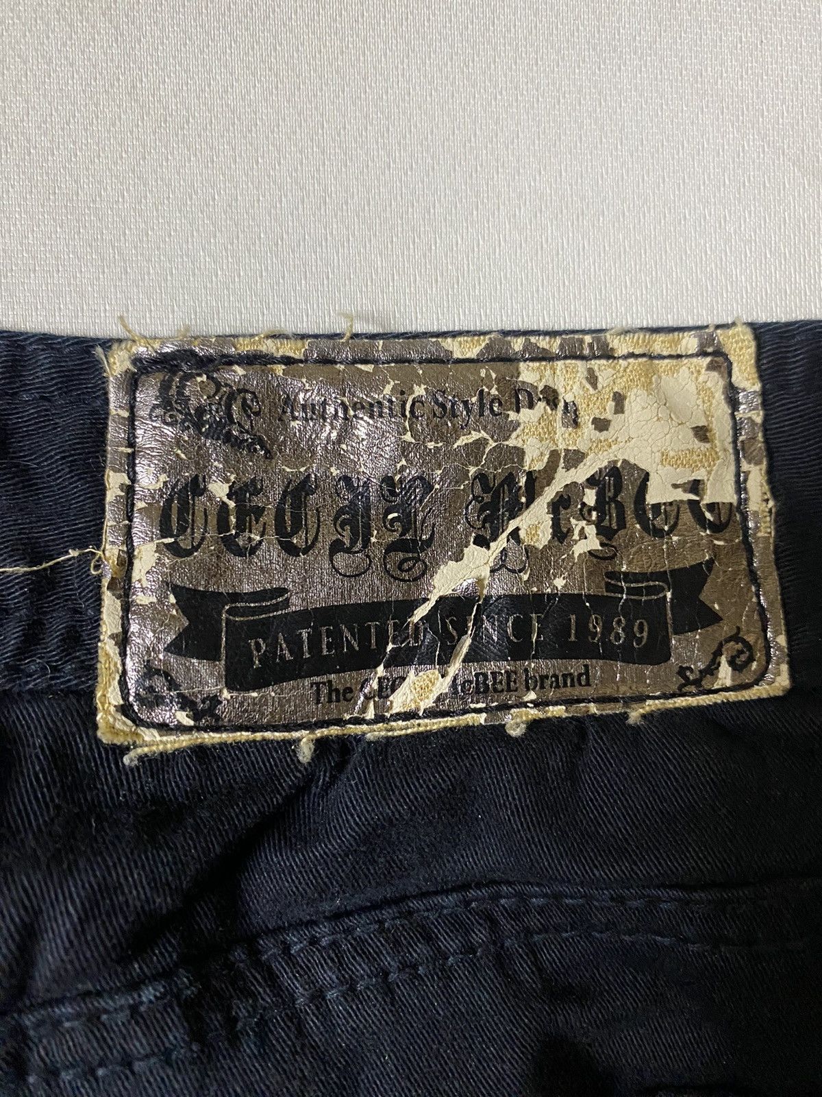 If Six Was Nine 2000s Cecil Mcbee Black Skinny Distressed With Ankle Zip Size 27" / US 4 / IT 40 - 12 Thumbnail