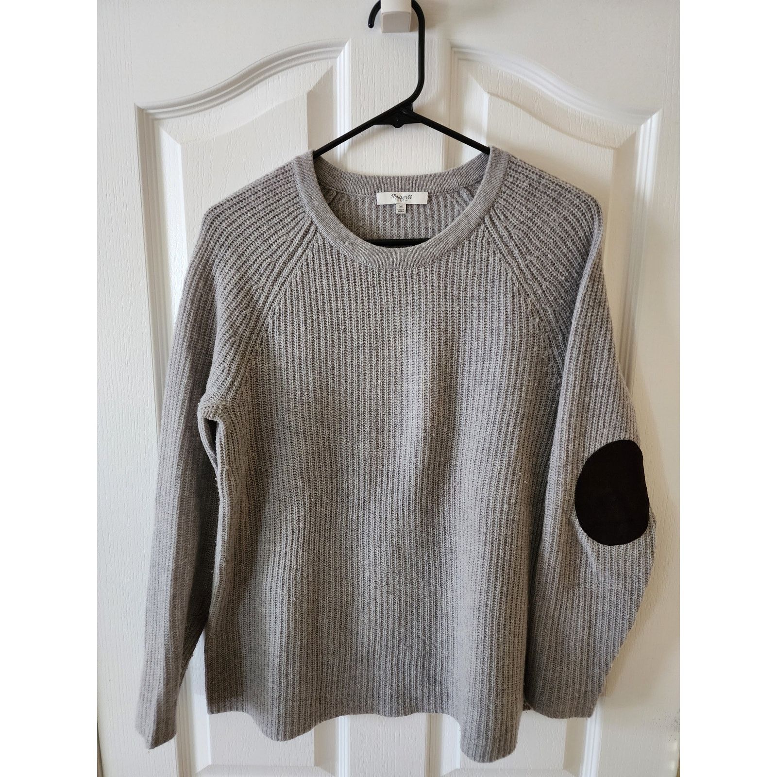 Madewell Madewell Stadium Sweater 100% Merino Wool Leather Size M Size M / US 6-8 / IT 42-44 - 4 Thumbnail
