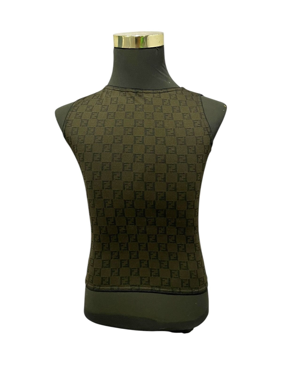 Fendi Fendi Monogram Luxury Iconic Retro Vintage 80/90s Tank Tops Size M / US 6-8 / IT 42-44 - 8 Thumbnail