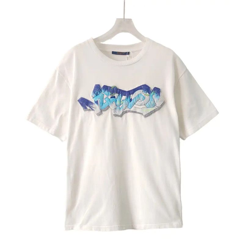 Louis Vuitton Louis Vuitton White Cotton Men's T-Shirt 0089 Size US L / EU 52-54 / 3 - 1 Thumbnail