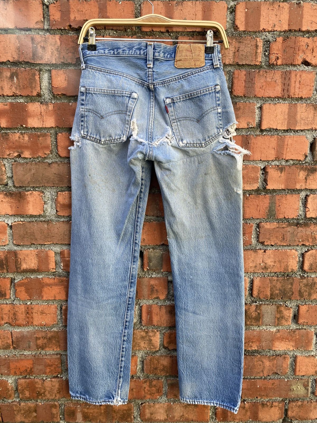 Levi's Vintage Clothing W28x30 Vintage levi's 501 redline ripped distressed USA Size US 28 / EU 44 - 2 Thumbnail
