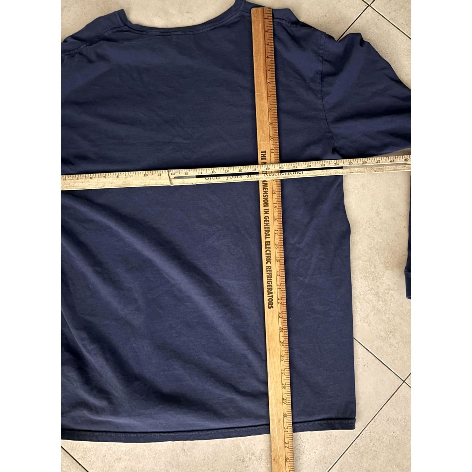 Noah NOAH Shirt Mens 2XL Blue Long Sleeve Pocket Tee Made USA Cotton Crewneck Casual Size US XXL / EU 58 / 5 - 5 Thumbnail