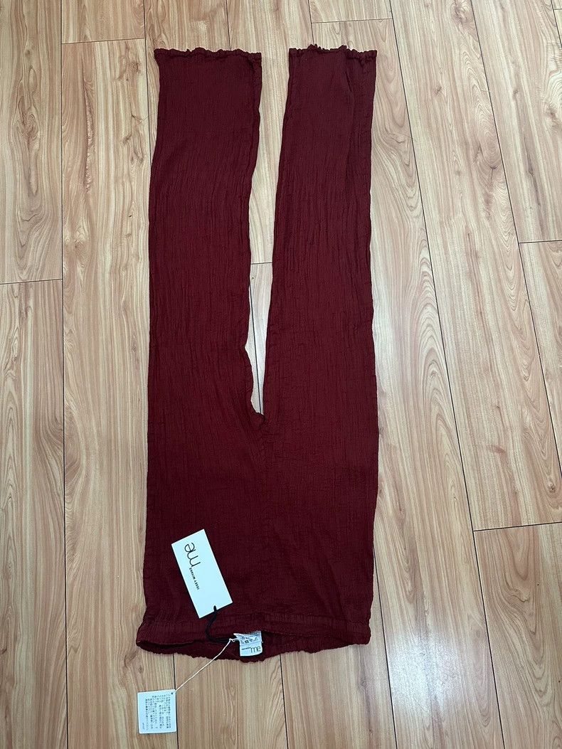Issey Miyake Issey Miyake Brown pleated casual commuter straight-leg pa Size 31" - 1 Thumbnail