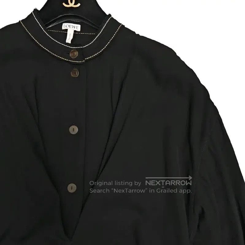 Loewe Loewe Black Long Sleeve Wool Blend Shirt . Size S / US 4 / IT 40 - 3 Thumbnail
