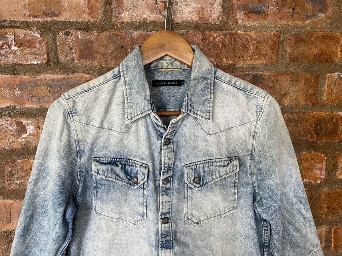 GOSTAR DE FUGA Gostar De Fuga Wash Denim 3/4 Sleeve Size US M / EU 48-50 / 2 - 3 Thumbnail