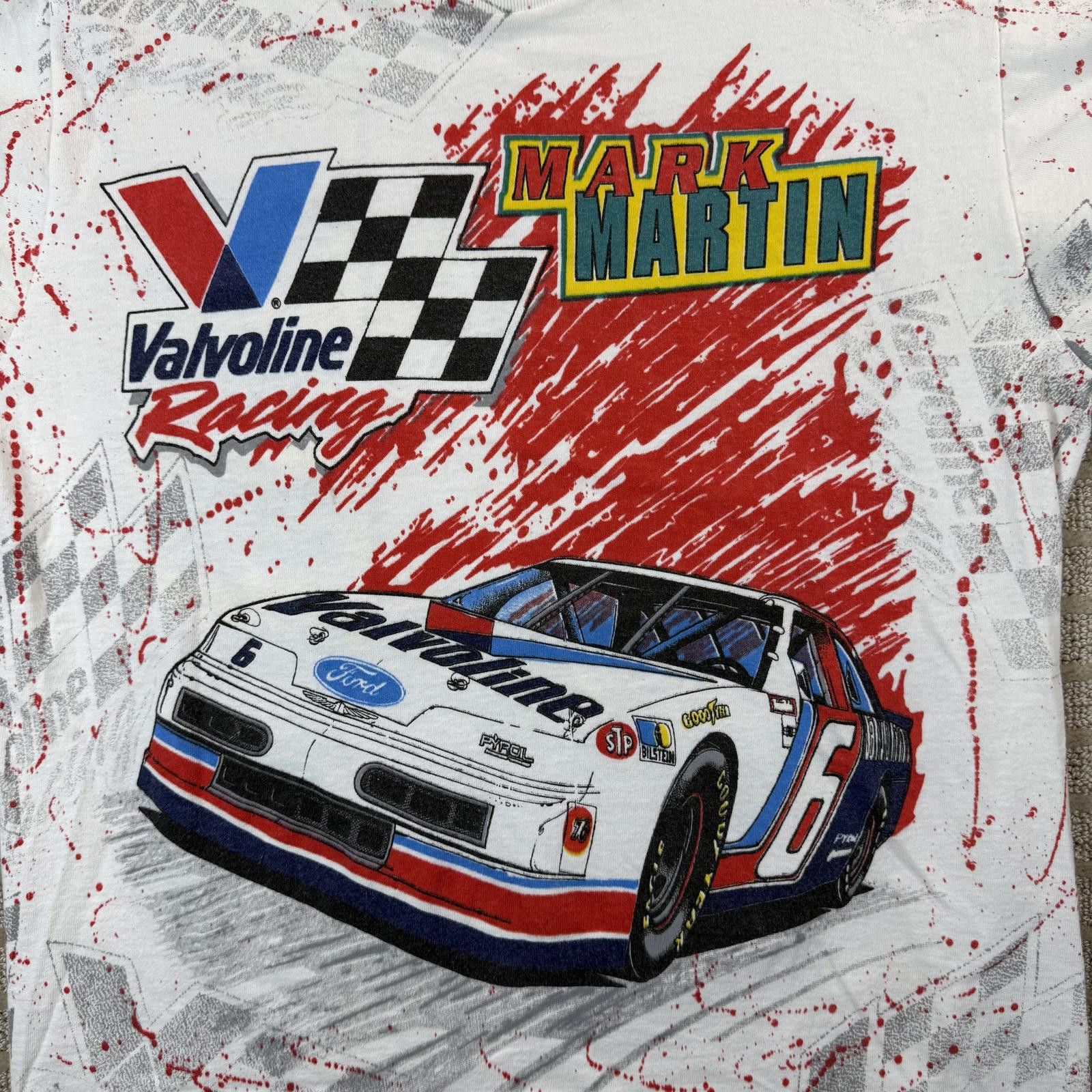 Other Vintage Mark Martin NASCAR All Over Print Tee USA M Size US M / EU 48-50 / 2 - 2 Thumbnail