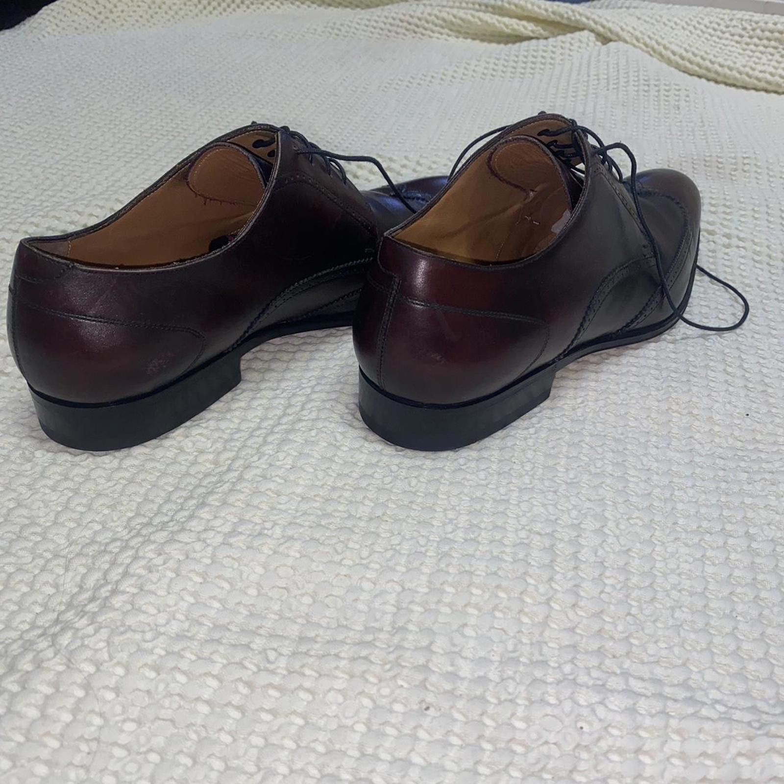 Versace Versace Men's Burgundy Leather Oxford Shoes Size US 9 / EU 42 - 3 Thumbnail