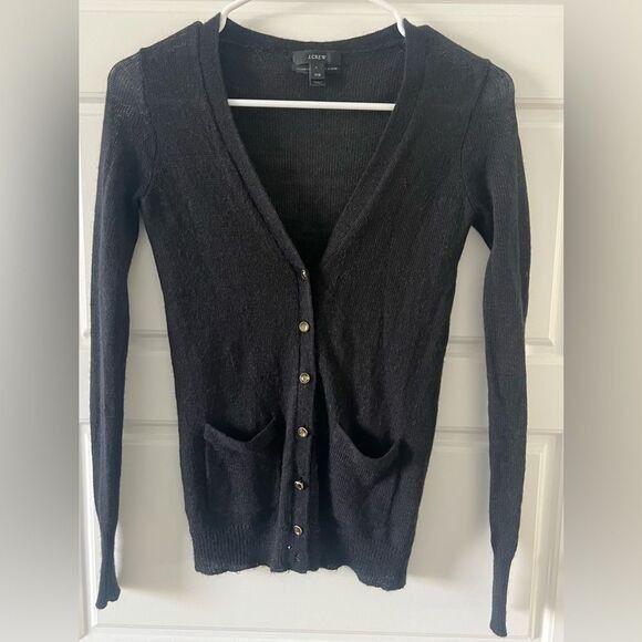 Designer J.CREW merino wool cardigan Jeweled Buttons Size XXS / US 00 / IT 34 - 1 Thumbnail