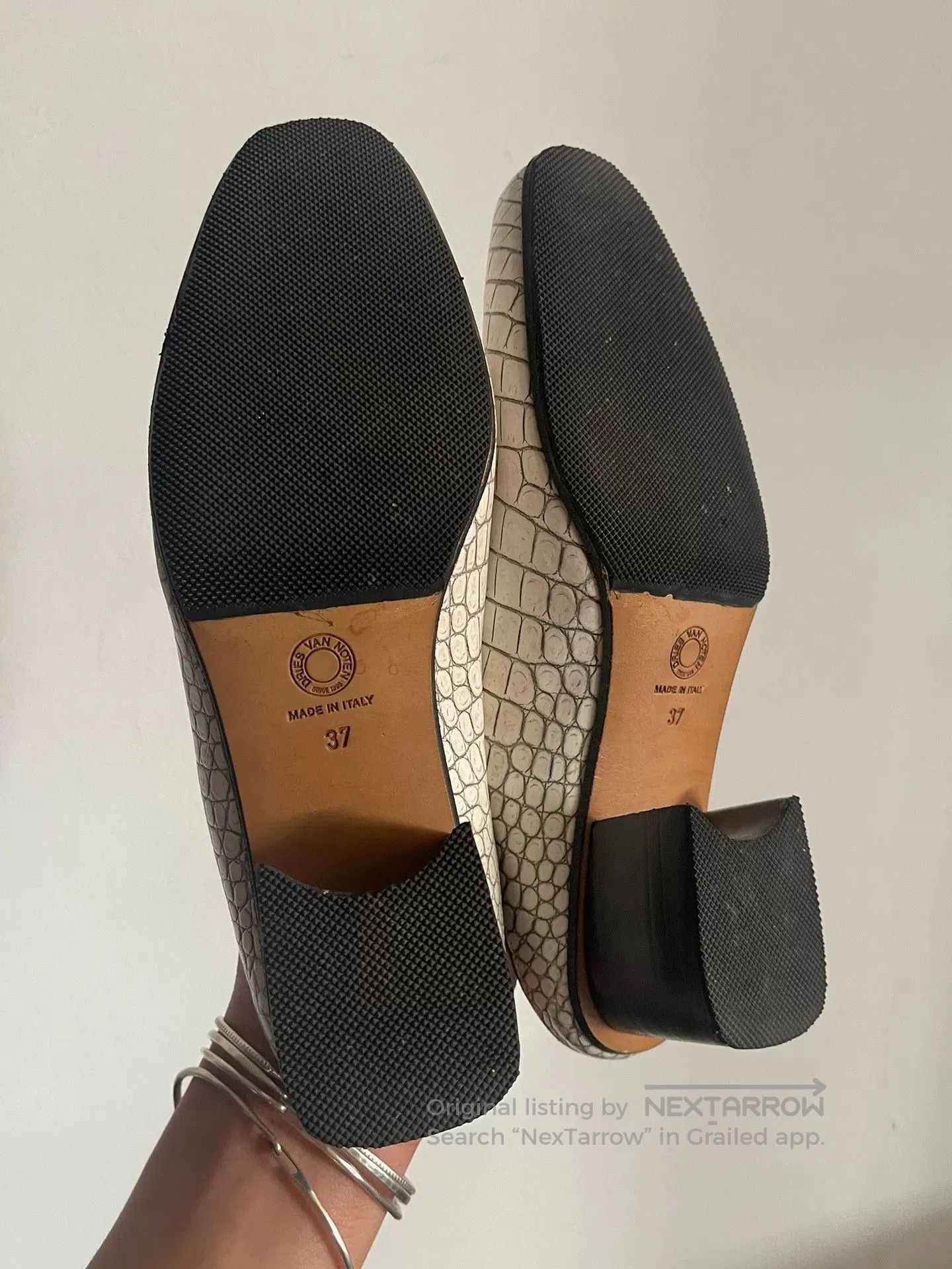 Dries Van Noten Dries Van Noten Beige Croc Patent Mules. Size US 6 / IT 36 - 4 Thumbnail