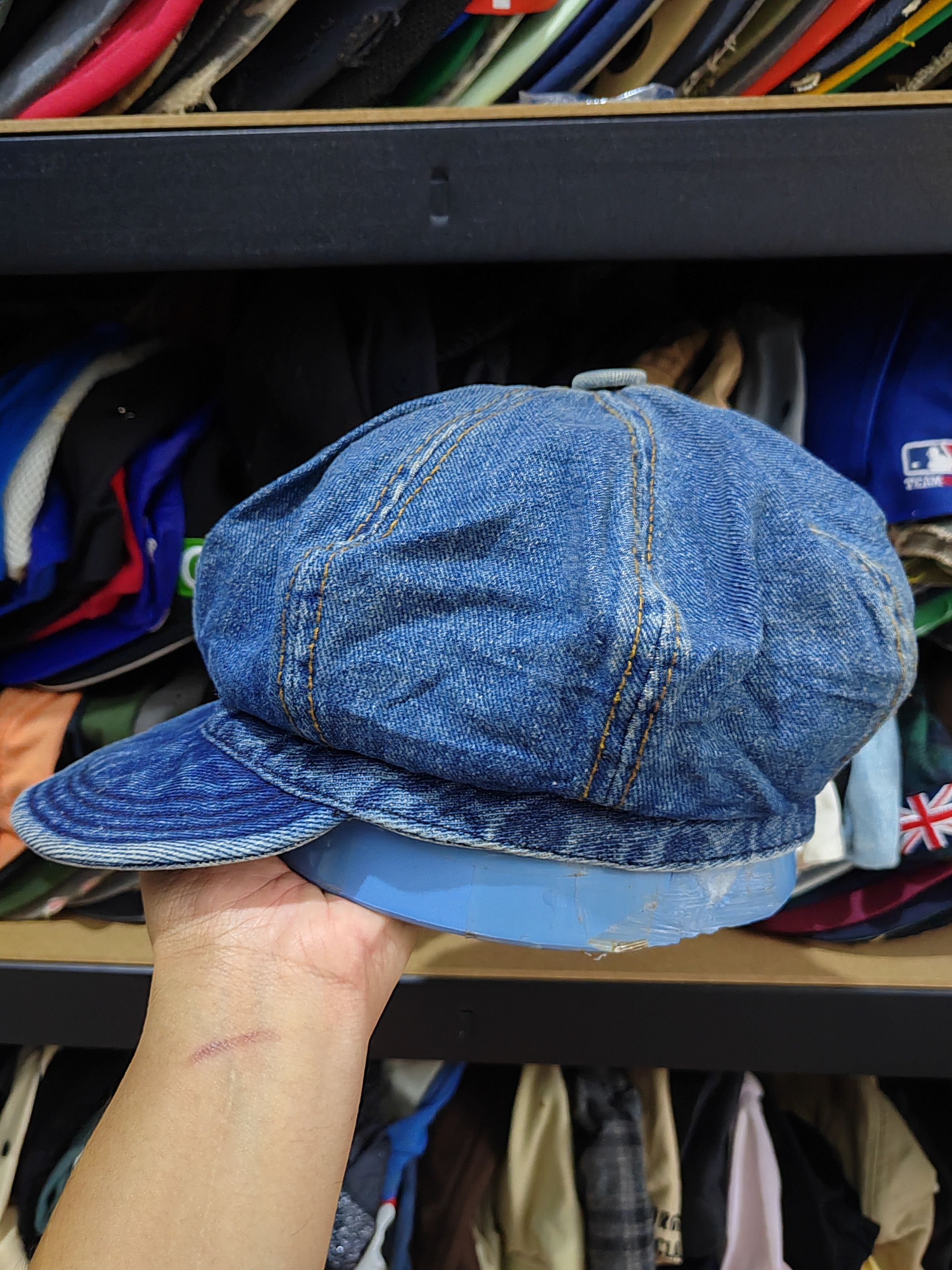 Japanese Brand Vintage Japanese Denim Style Hat Cap Size ONE SIZE - 4 Thumbnail