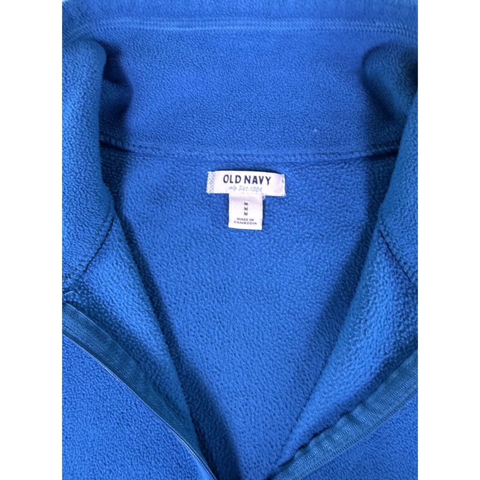 Old Navy Old Navy Fleece Sweatshirt Womens Size M Blue Pull Over 1/4 Zip Up Stretch E222 Size M / US 6-8 / IT 42-44 - 3 Thumbnail
