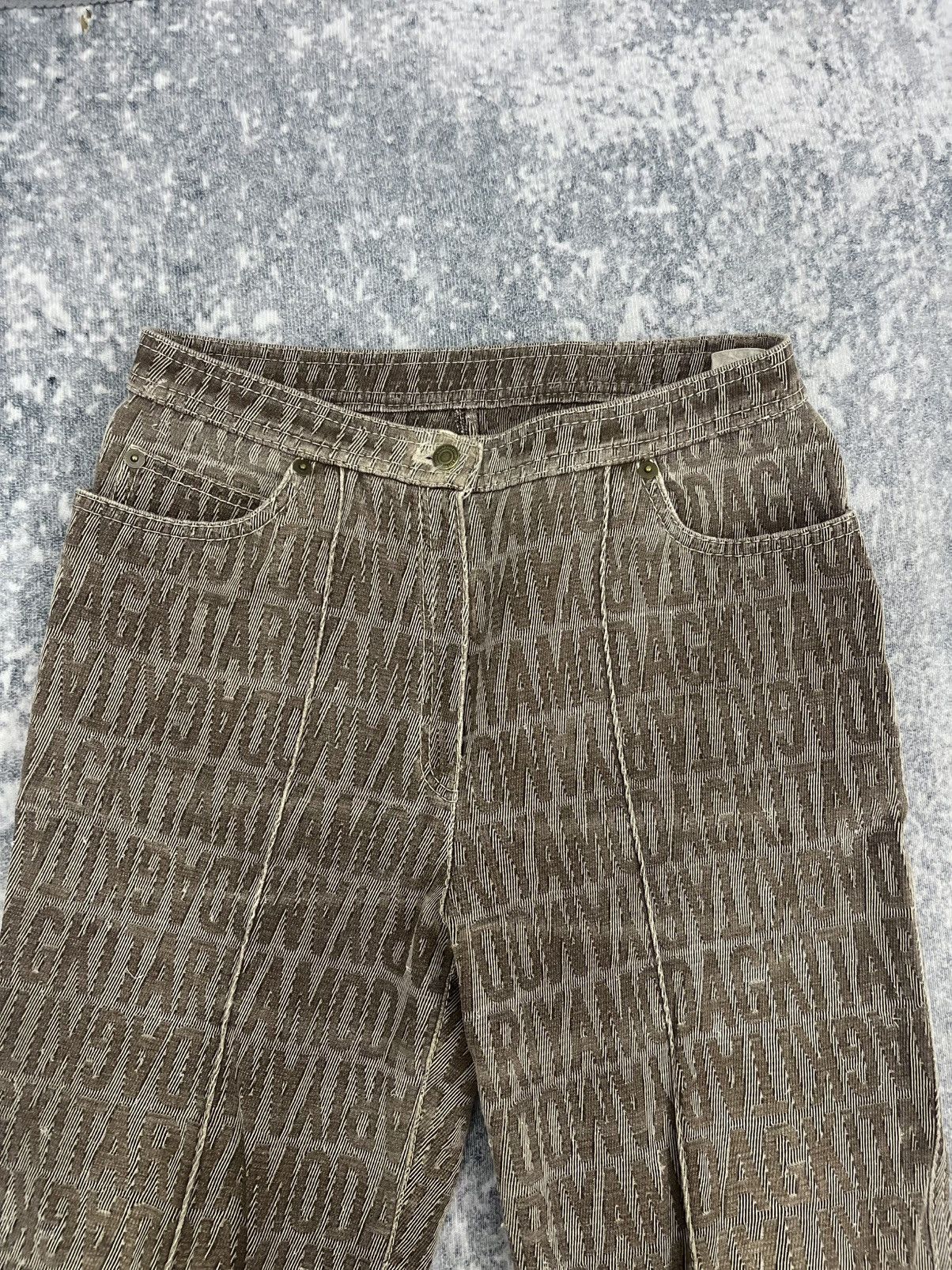 Japanese Brand HKD Manogram Bell Bottom Jeans Size US 27 - 5 Thumbnail