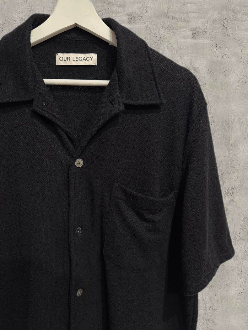Our Legacy Our Legacy size46 Black towel fabric short-sleeved shirt Size US S / EU 44-46 / 1 - 3 Thumbnail