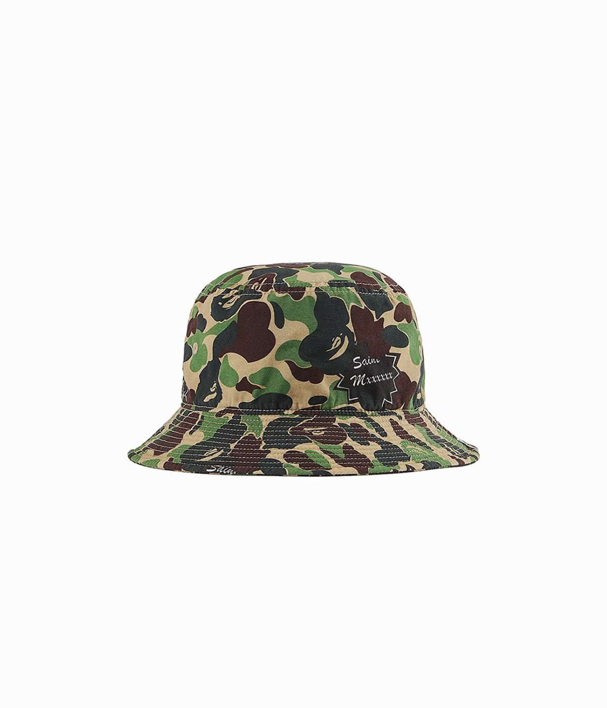 image of Bape x Readymade Saint Michael Ape Hat in Green, Men's