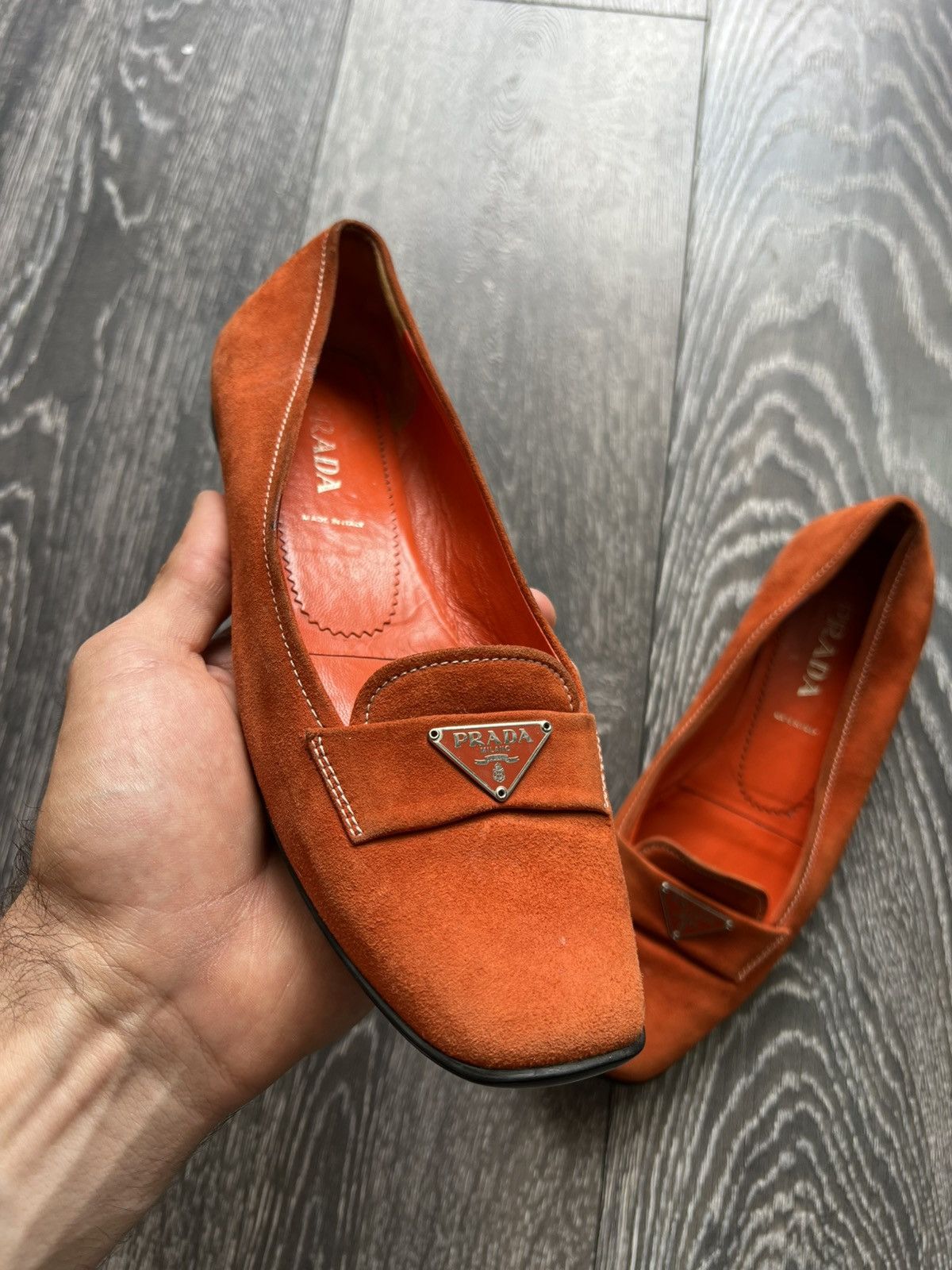Prada Prada suede penny loafers Size US 6 / IT 36 - 2 Thumbnail