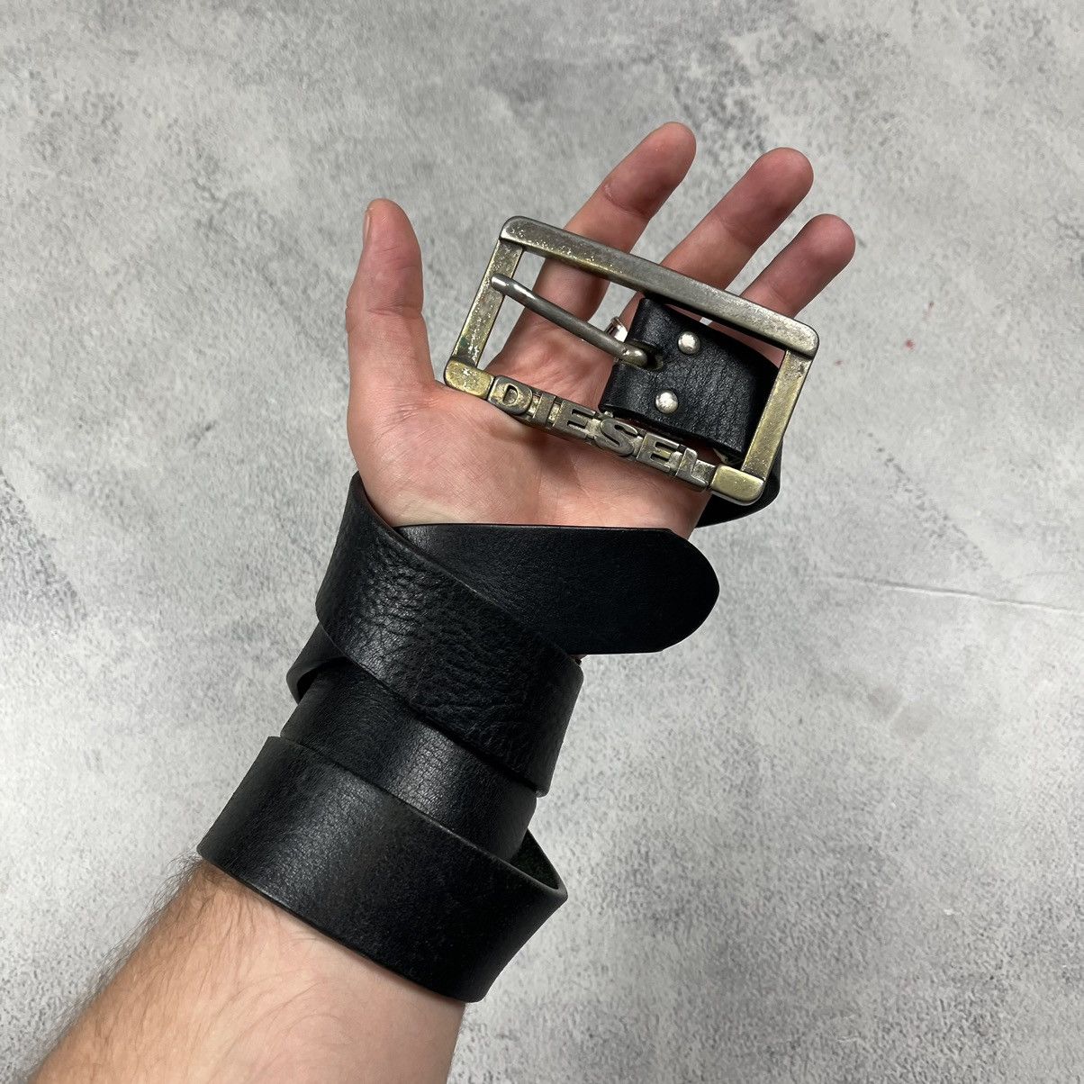 Vintage Diesel Big Logo ORIGINAL leather belt