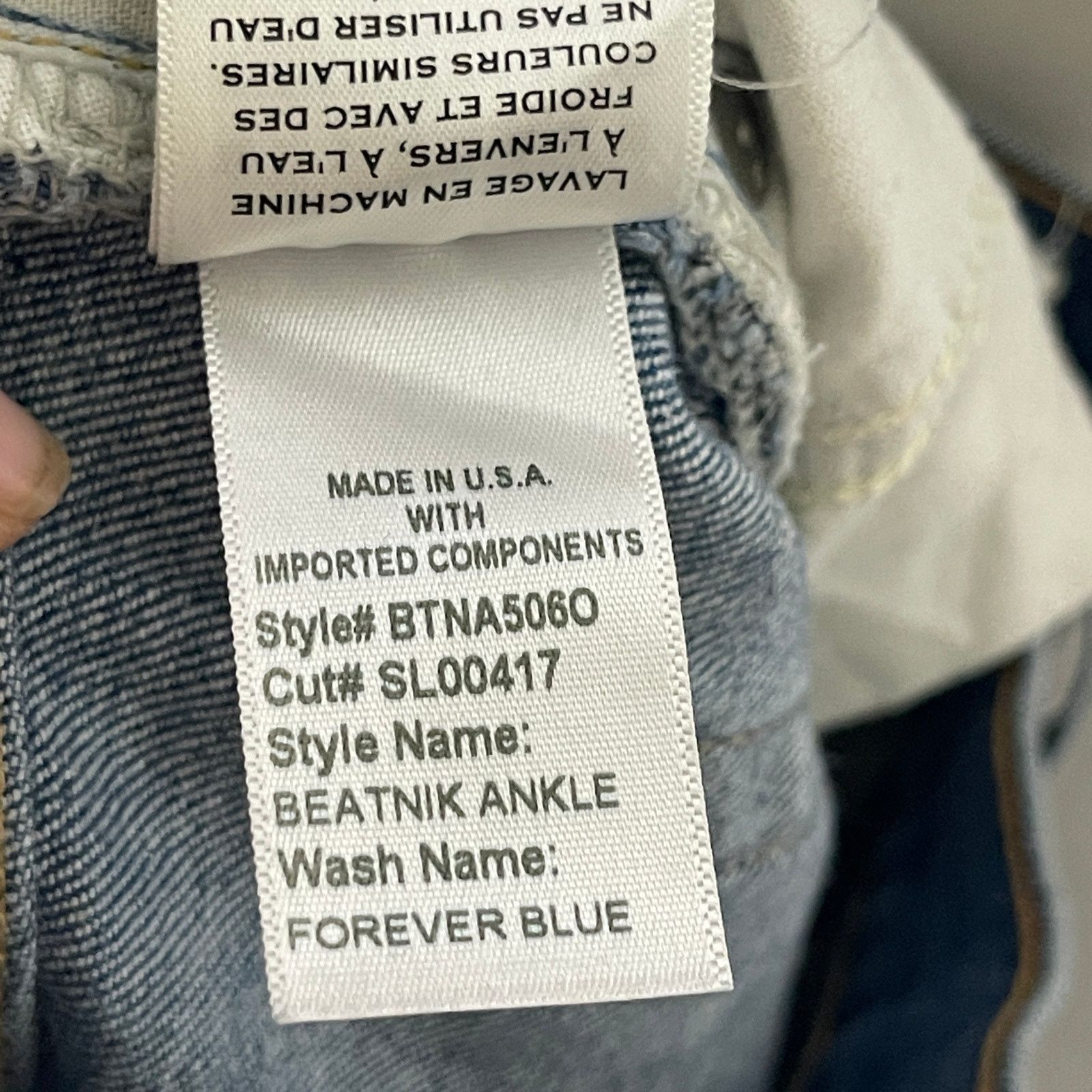 SLVRLAKE SLVRLAKE Beatnik Ankle Straight Jeans in Forever Blue Sz 28 Size 28" / US 6 / IT 42 - 8 Thumbnail