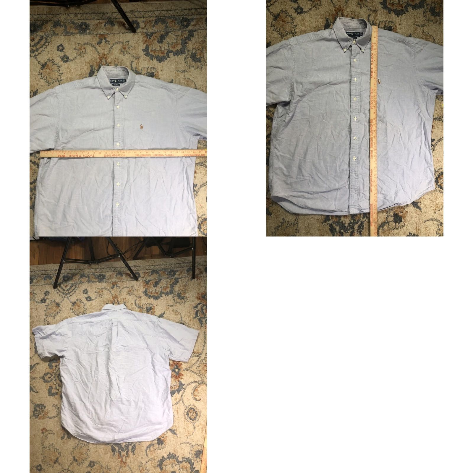 Ralph Lauren Ralph Lauren Shirt Mens XL Blue Solid Short Sleeve Button-Down Blake Pony Logo Size US XL / EU 56 / 4 - 8 Thumbnail