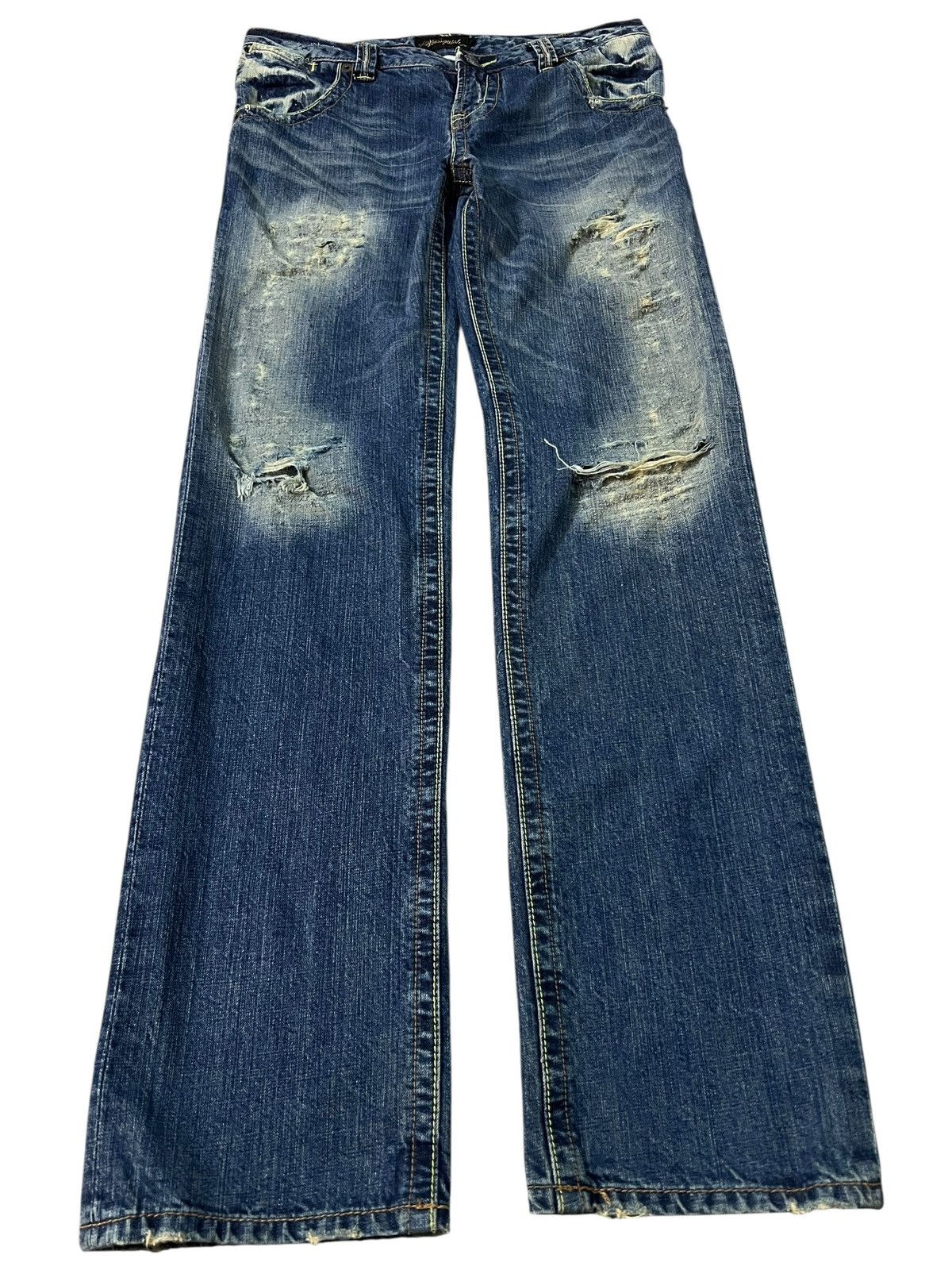 Japanese Brand 💥Vanquish Distresss Jean Very Rare Size US 32 / EU 48 - 1 Thumbnail