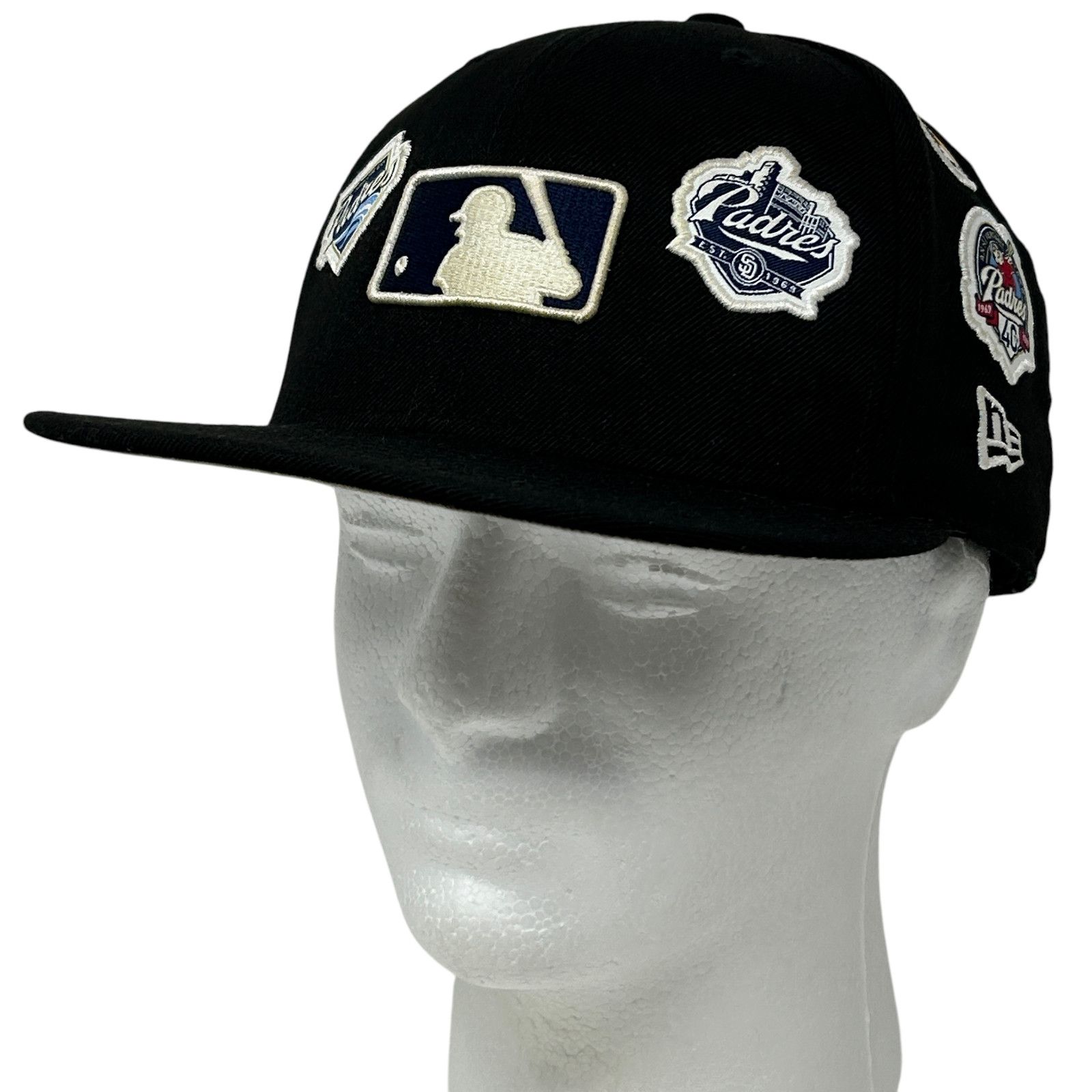 New Era San Diego Padres Logo History Hat Baseball Cap Black 7 5/8 Size ONE SIZE - 12 Thumbnail