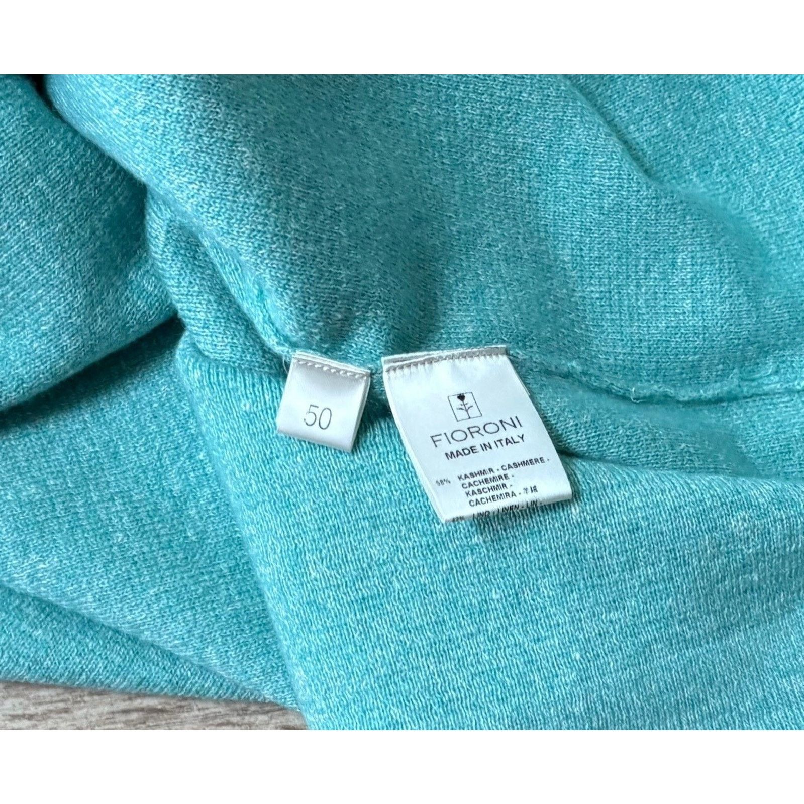 Other $1895 NWT Fioroni Cashmere Shirt Jacket Teal Overshirt 50(M) Size US M / EU 48-50 / 2 - 3 Thumbnail