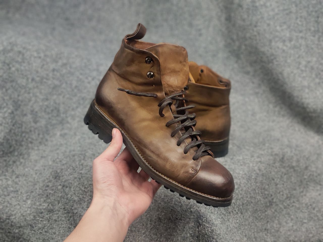 Other Lemargo handmade leather shoes lace Combat Boots Carol MA+ Size US 10 / IT 40 - 23 Thumbnail