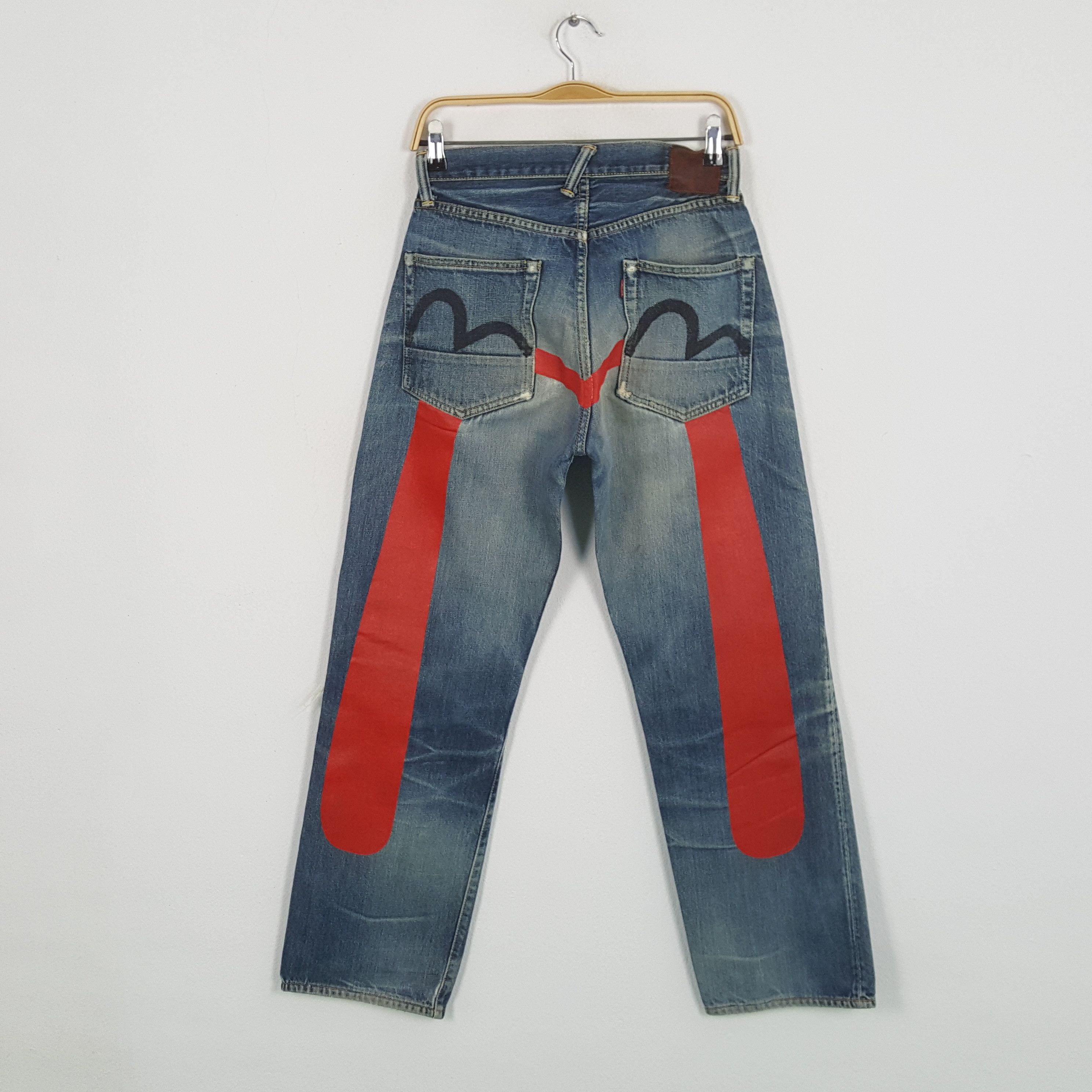 Evisu × Japanese Brand × Vintage Vintage EVISU Japanese Brand Daicock Custom Distressed Jeans Size US 27 - 1 Thumbnail