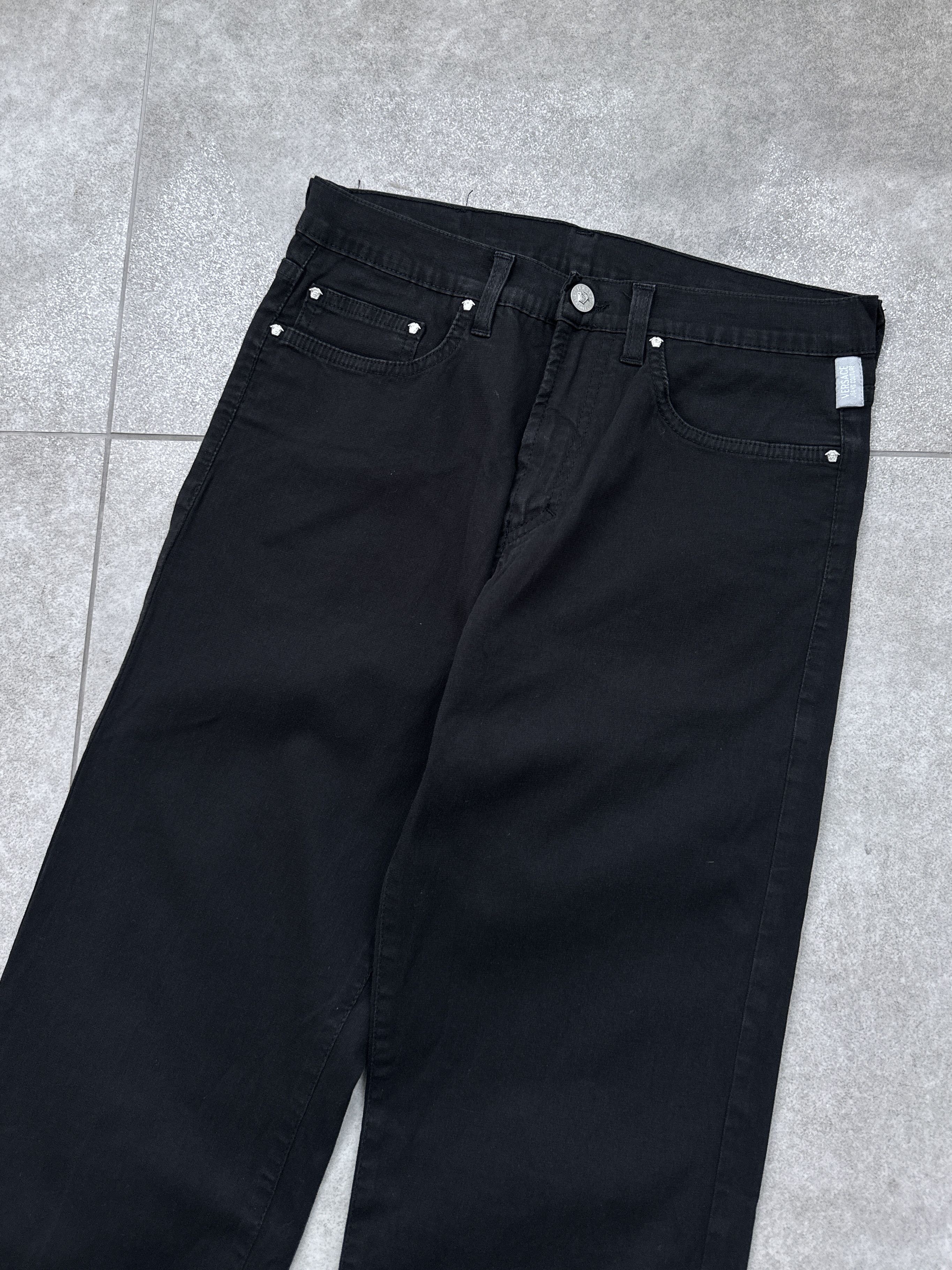 Versace Vintage Versace Jeans Couture Black Trousers Pants Size 27" / US 4 / IT 40 - 4 Thumbnail
