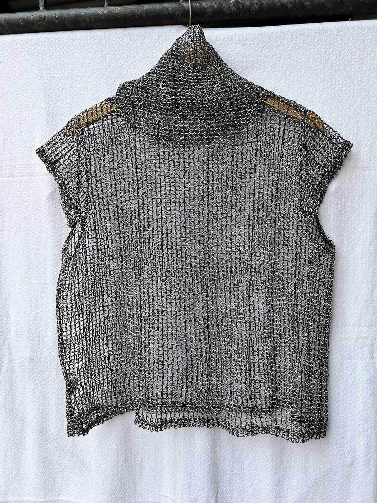 Japanese Brand Turtleneck open fishnet issey styled Size US M / EU 48-50 / 2 - 1 Thumbnail