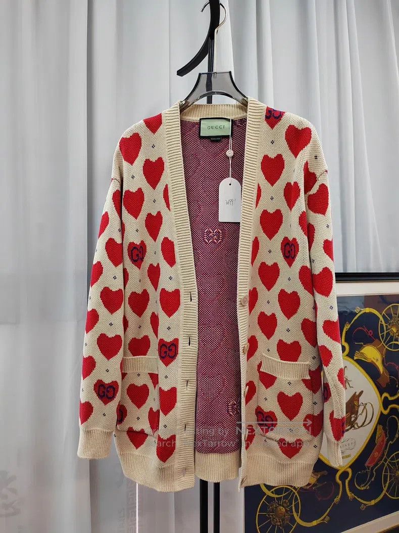 Gucci Gucci Love knitted cardigan coat Size S / US 4 / IT 40 - 1 Thumbnail