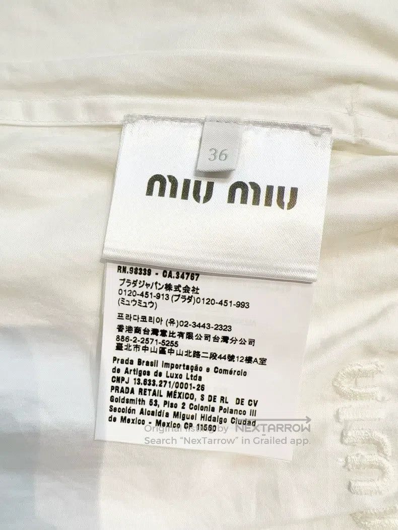 Miu Miu Miu Miu 36 White letter casual trousers Size 35" - 5 Thumbnail